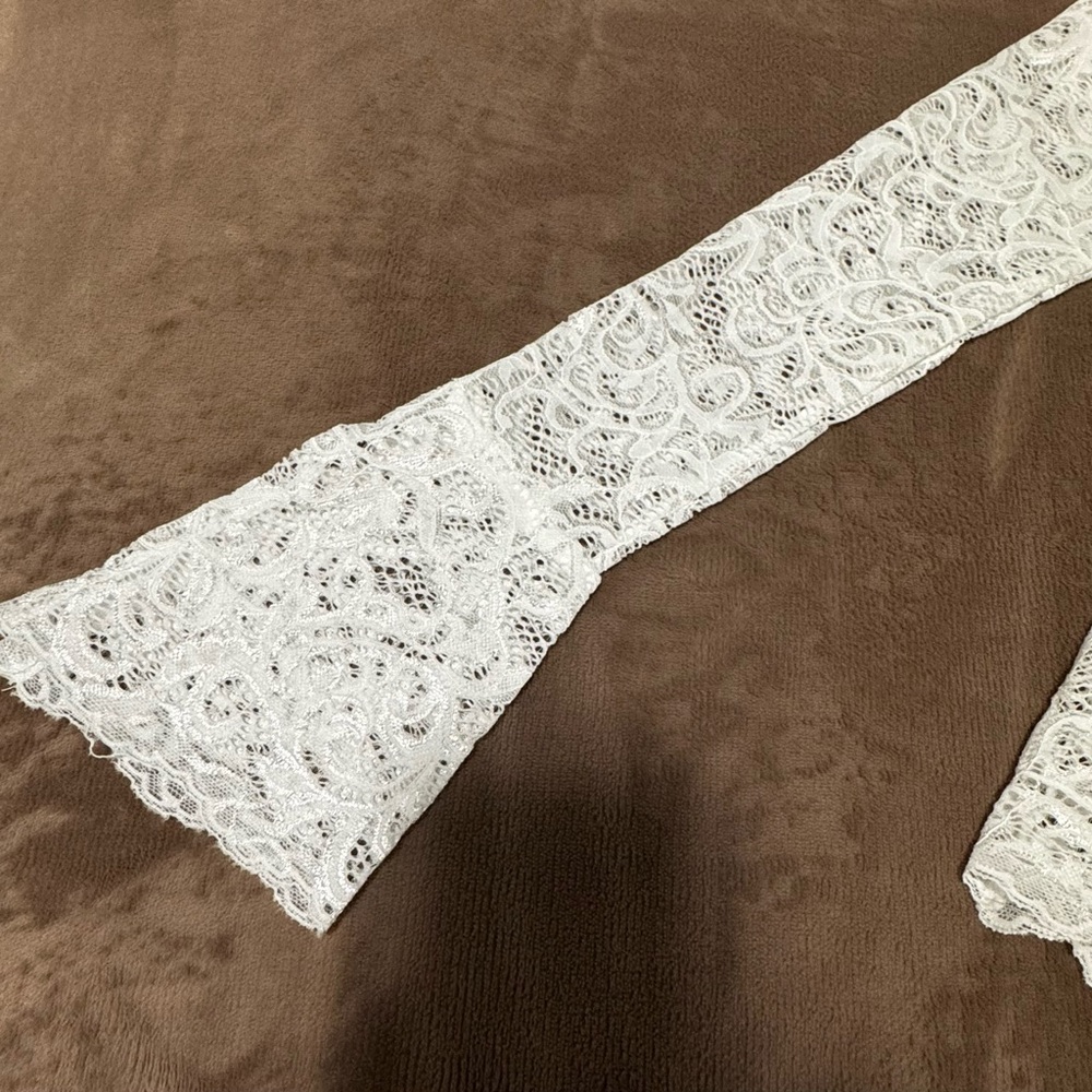 Edikted | Sheer Lace Bell Sleeve Top - Picture 7 of 8